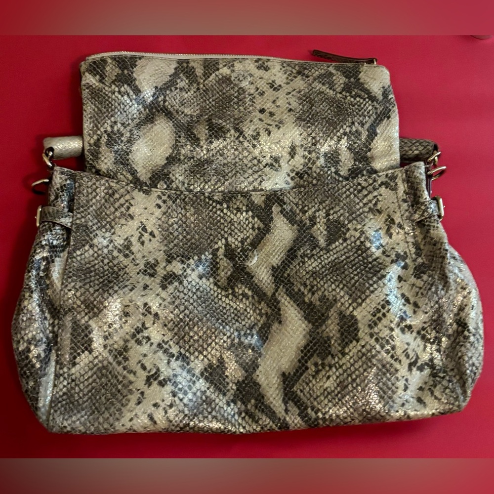 Kate Spade Metallic Two Tone Python Embossed Leat… - image 7